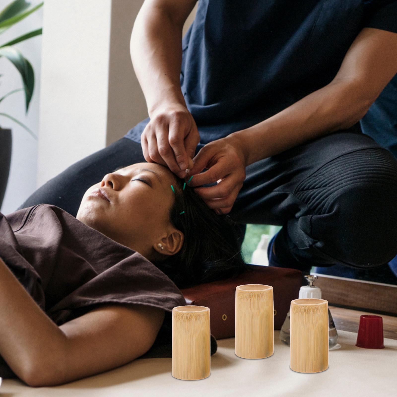 4Pcs Bamboo Cupping Cups Chine - Cupping Therapy Set review and price