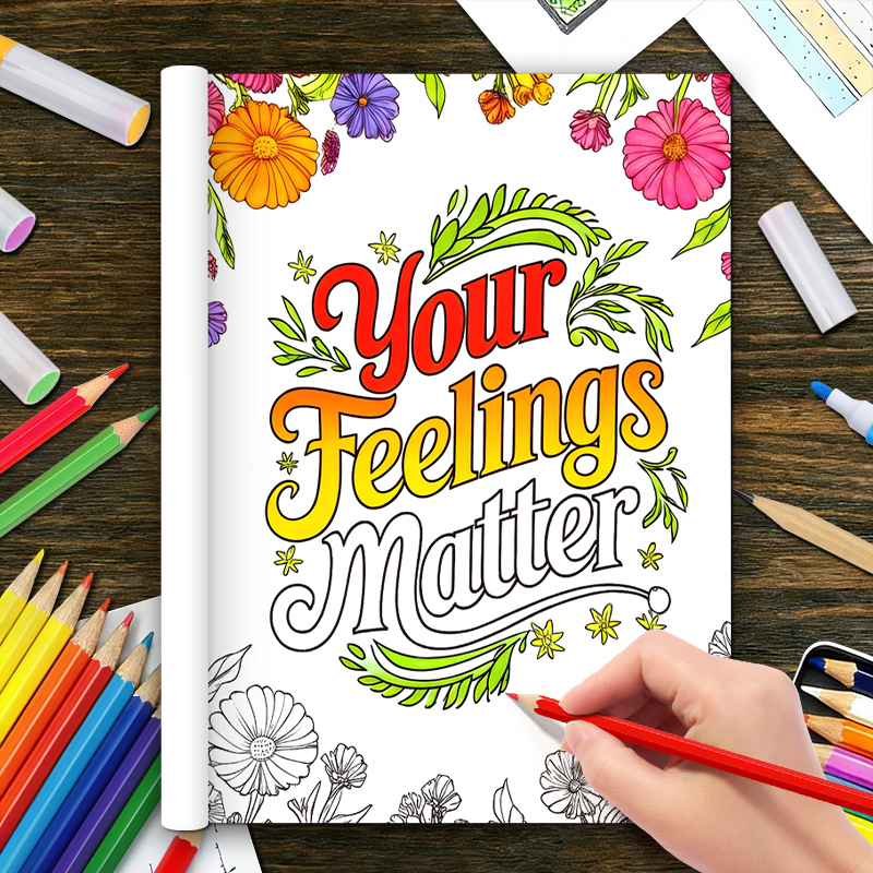 32 Pages Happy Mind Coloring B - Health Wellness Quotes review and price